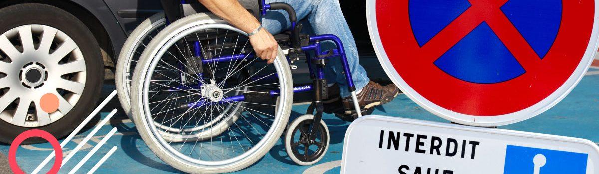 marquage au sol bleu